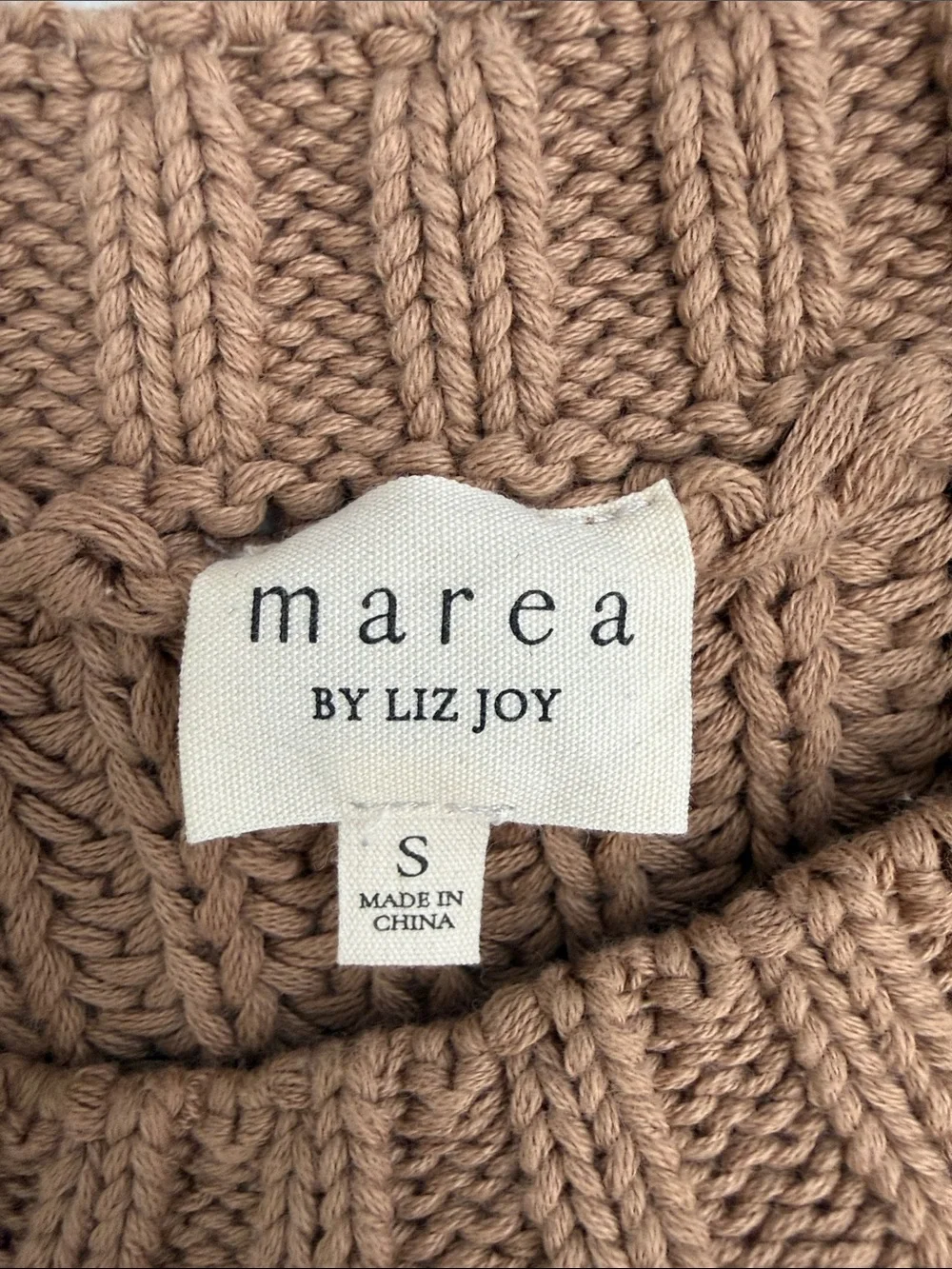 Marea Beach Crewneck Chunky Knit Sweater - Brown - Picture 2 of 8